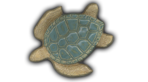 large flat sea turtle
